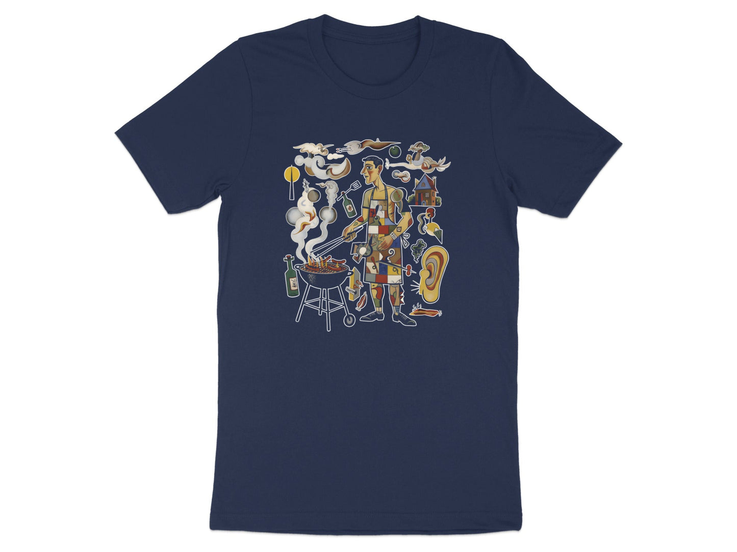 Surreal BBQ Chef Abstract Graphic T-Shirt
