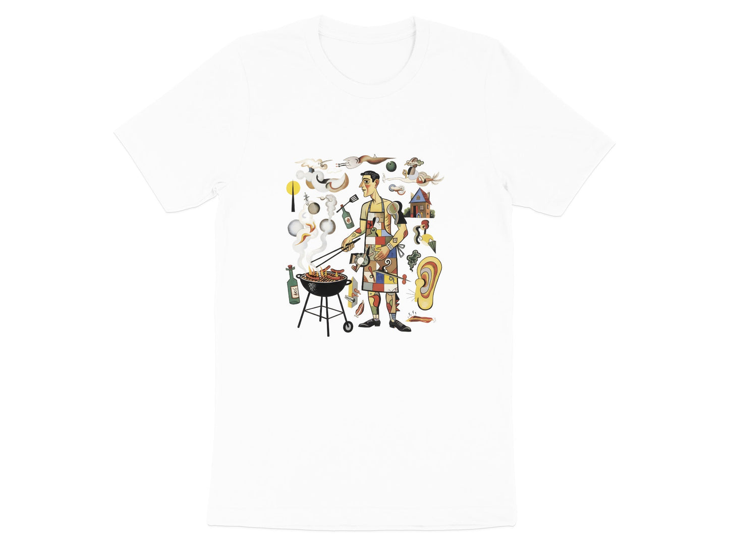 Surreal BBQ Chef Abstract Graphic T-Shirt