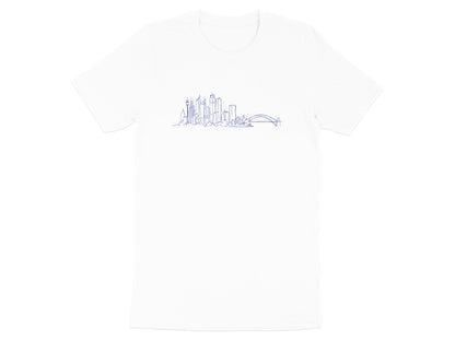 Sydney City Skyline Line Art T-Shirt - Architectural Sketch Tee