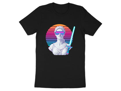 Synthwave Justice Greek Bust T-Shirt - Vaporwave Legal Art Tee