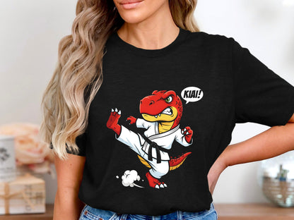 Kiai! T-Rex Karate Dinosaur T-Shirt