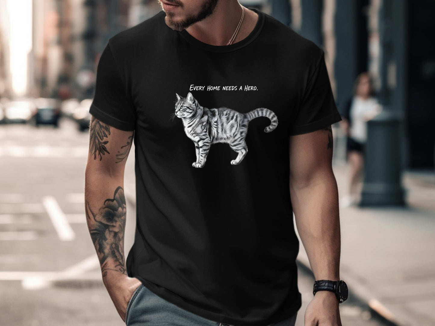 Every Home Needs A Hero Tabby Cat T-Shirt