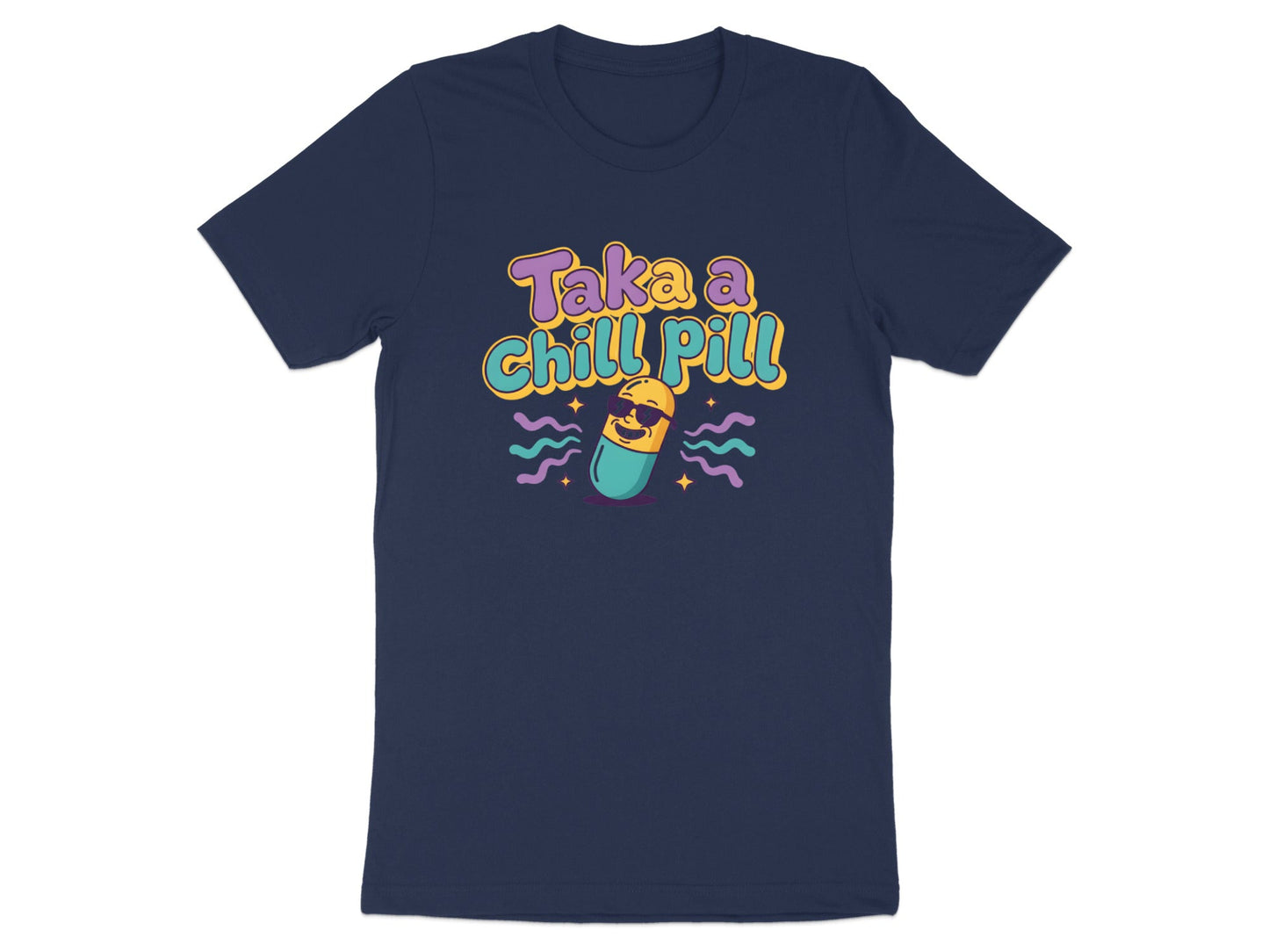 Take a Chill Pill Retro Cartoon Character T-Shirt