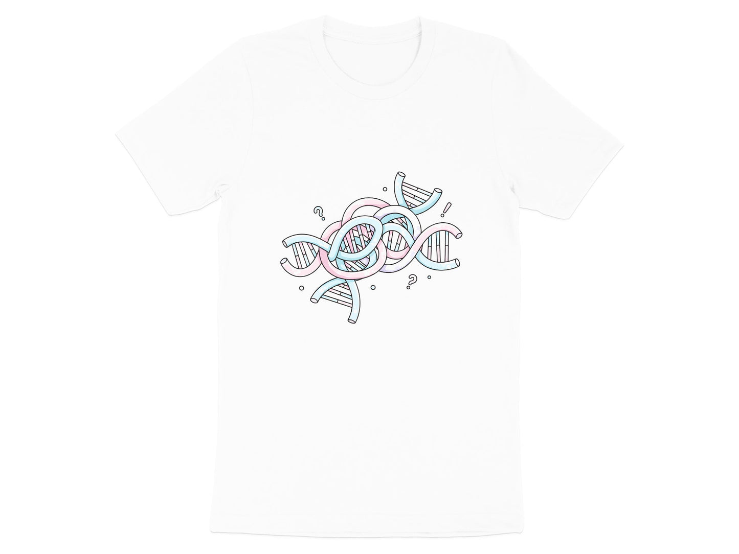 Tangled DNA Strands T-Shirt - Genetic Abstract Science Art