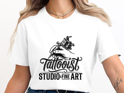 Vintage Tattooist Studio & Fine Art T-Shirt - Professional Ink Tee