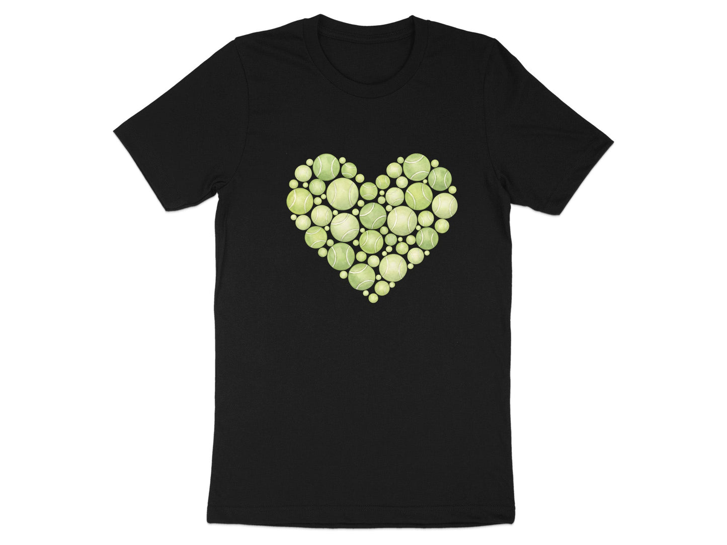 Tennis Ball Heart Graphic T-Shirt