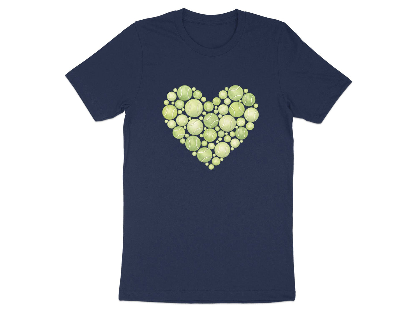 Tennis Ball Heart Graphic T-Shirt
