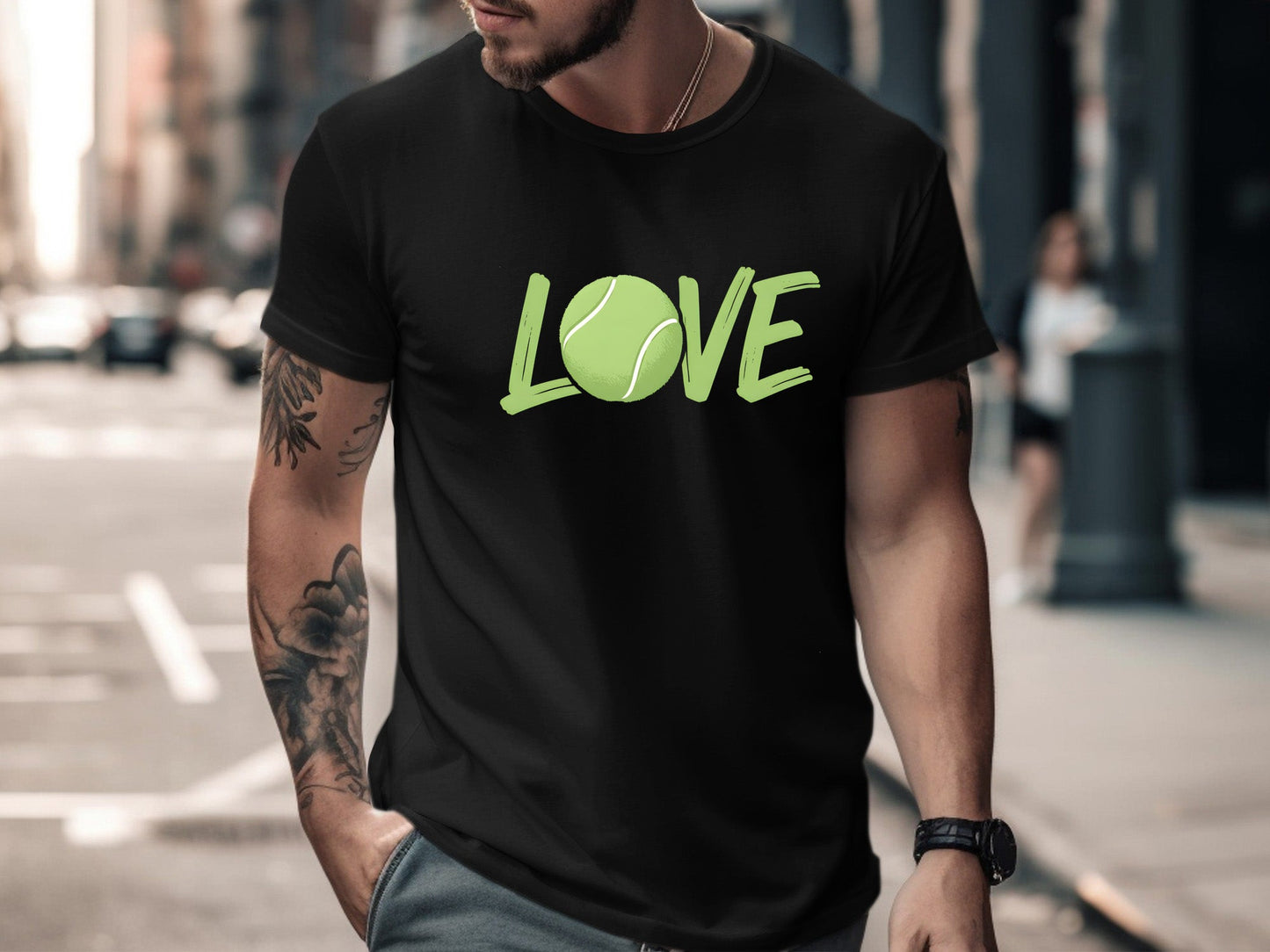 LOVE Tennis Ball Typography T-Shirt