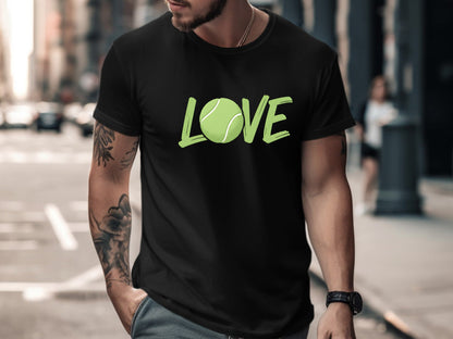 LOVE Tennis Ball Typography T-Shirt