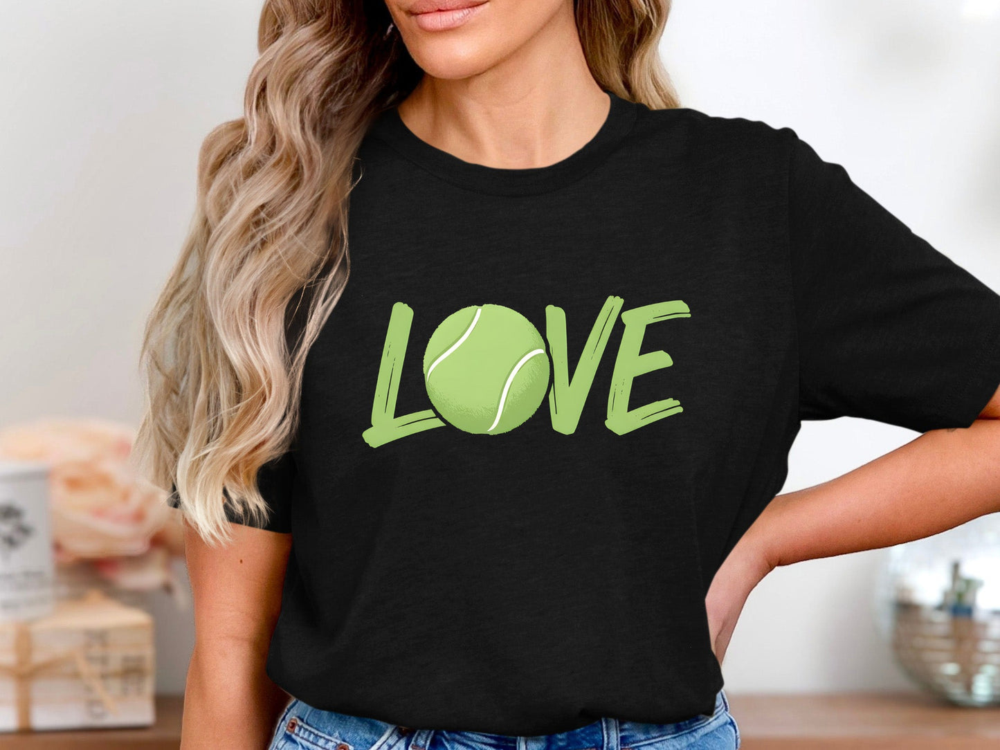 LOVE Tennis Ball Typography T-Shirt