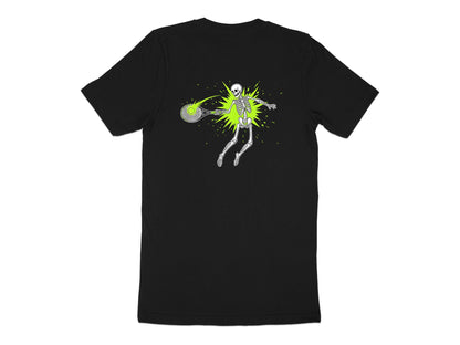 Skeleton Tennis Smash Graphic T-Shirt