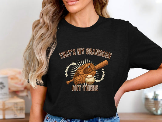 That's My Grandson Out There Baseball Pride T-Shirt