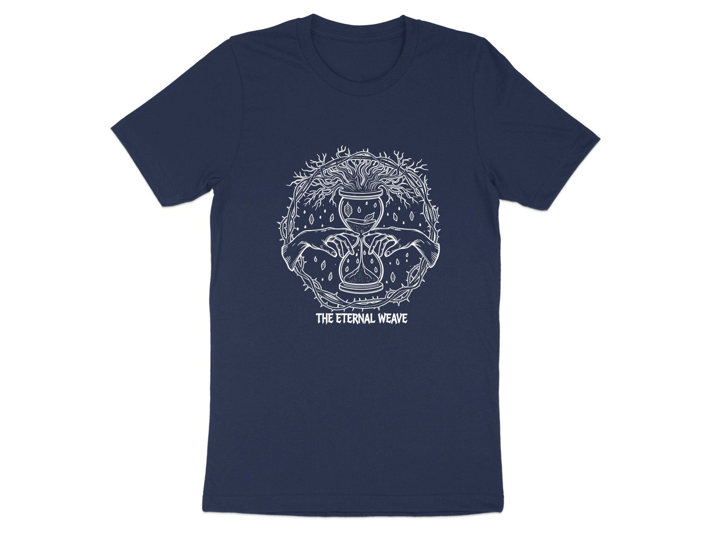 The Eternal Weave Hourglass T-Shirt - Mystical Line Art Tee