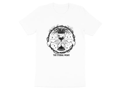 The Eternal Weave Hourglass T-Shirt - Mystical Line Art Tee