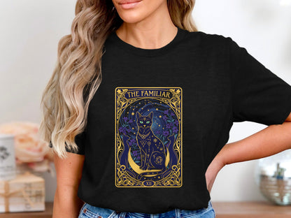 The Familiar Tarot Card Cat T-Shirt