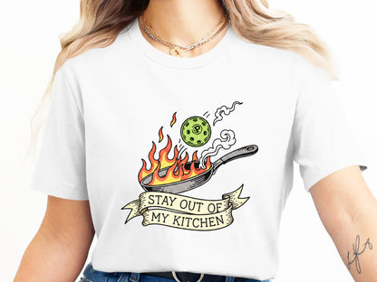 Stay Out Of My Kitchen Funny Pickleball Pan Tee