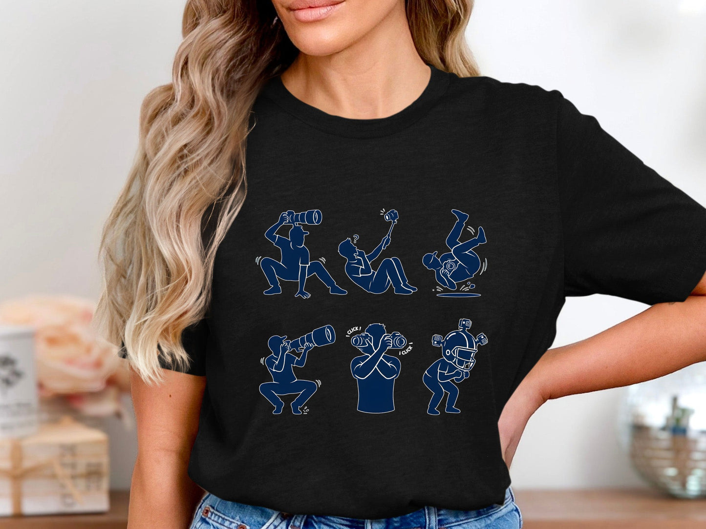 The Many Poses of a Photographer T-Shirt