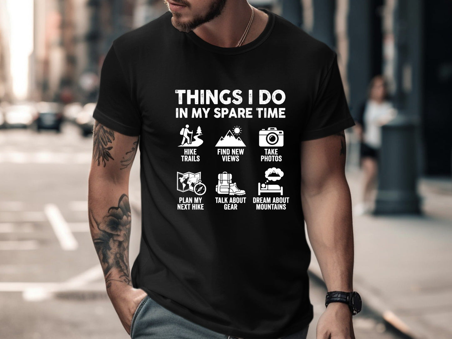 Funny Hiking Hobbies 'Spare Time' T-Shirt