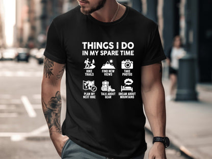 Funny Hiking Hobbies 'Spare Time' T-Shirt