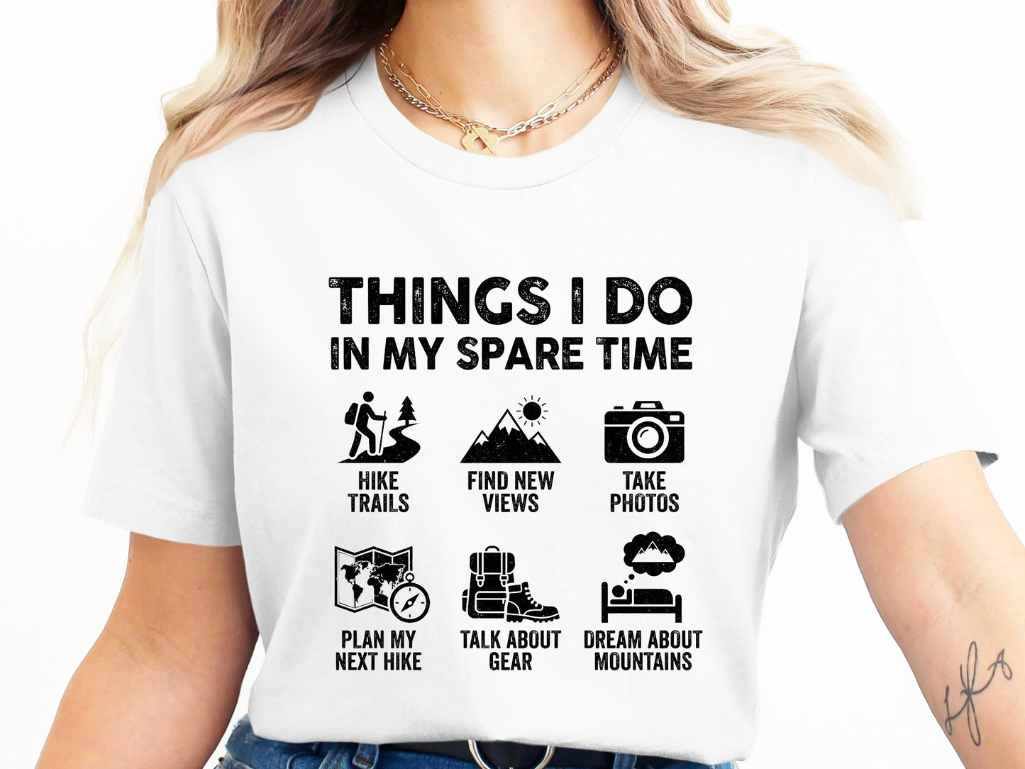 Funny Hiking Hobbies 'Spare Time' T-Shirt