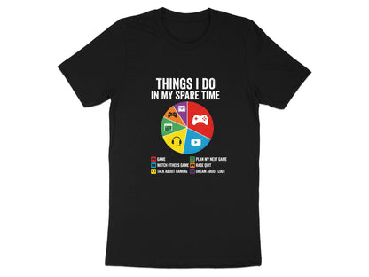 Things I Do In My Spare Time Gamer Pie Chart Tee