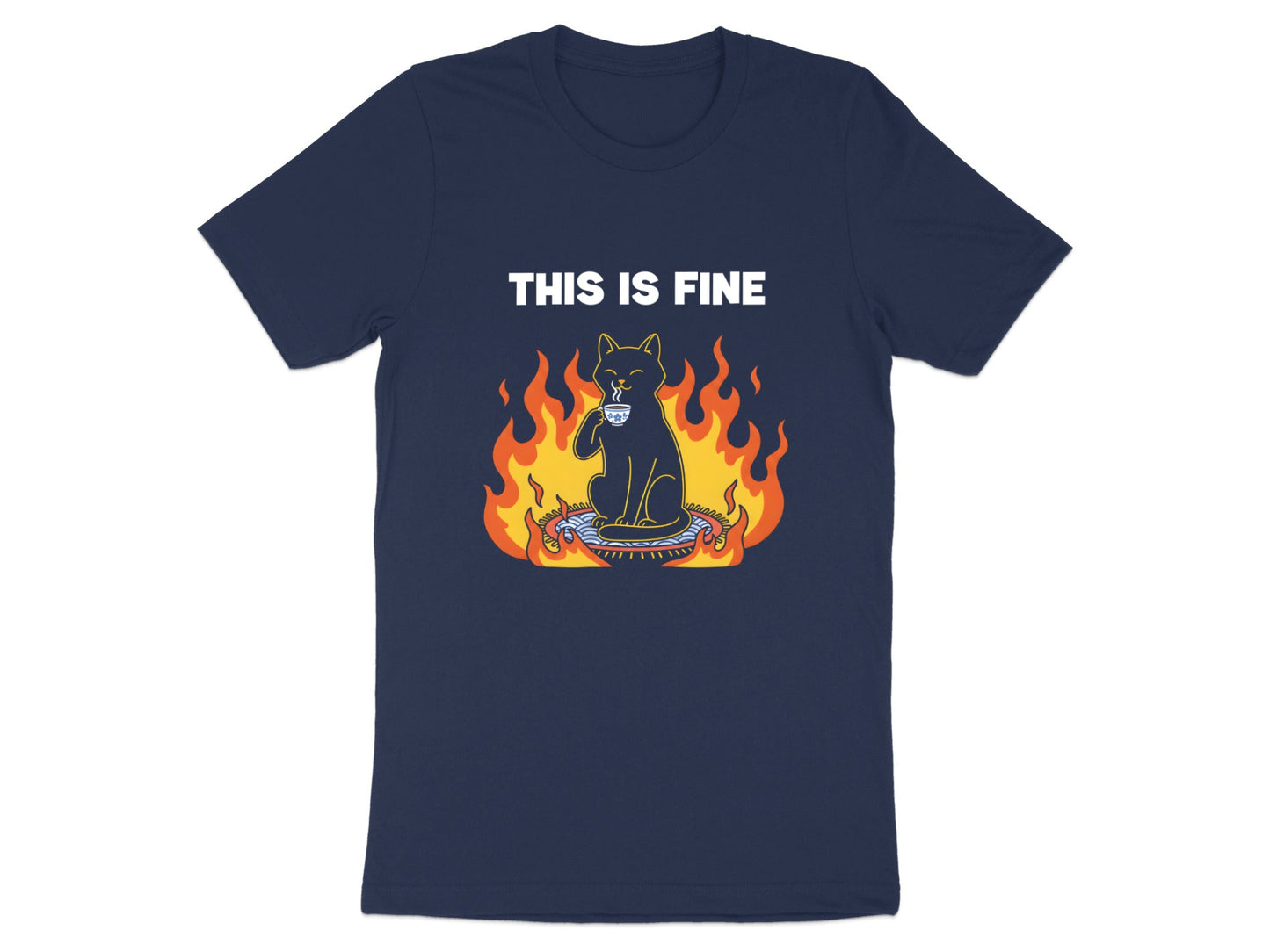 This Is Fine Cat Meme T-Shirt