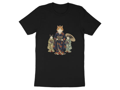 Ukiyo-e Kimono Geisha Cats T-Shirt