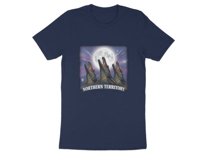 Three Crocodile Moon Northern Territory T-Shirt - Retro Style