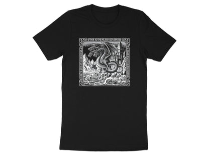 Three-Headed Dragon Medieval Woodcut Tee