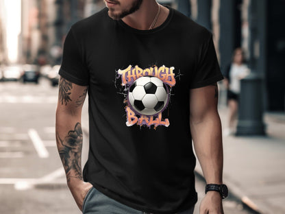 Through Ball Graffiti Style Soccer T-Shirt