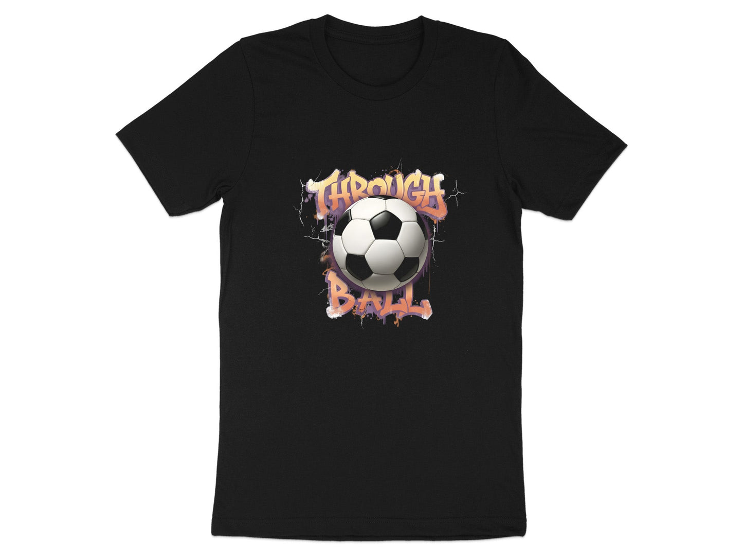 Through Ball Graffiti Style Soccer T-Shirt