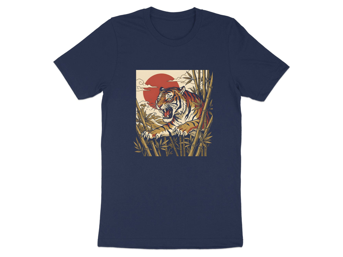 Traditional Japanese Tiger & Bamboo T-Shirt