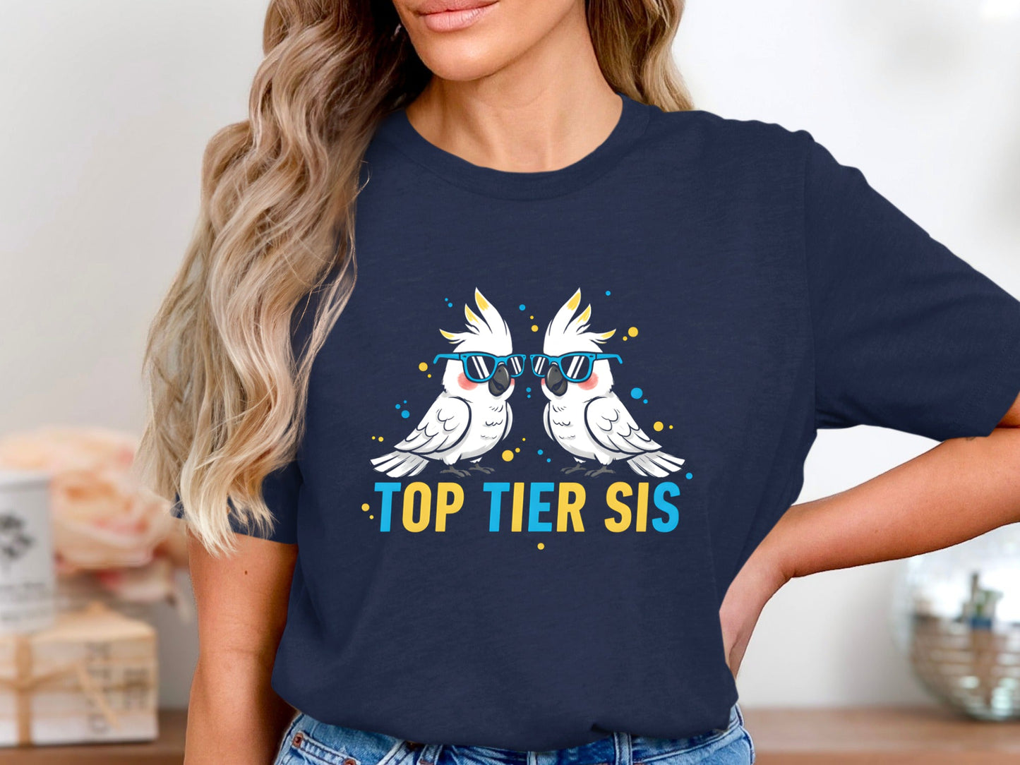 Top Tier Sis Cockatiel Tee - Funny Australian Parrot Shirt