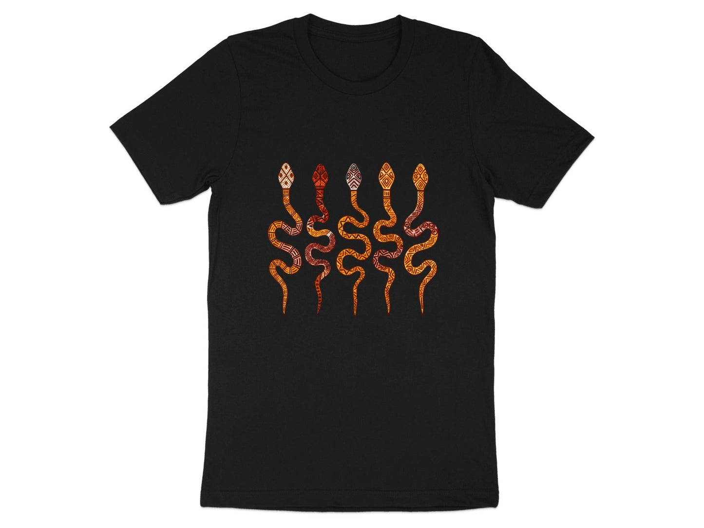 Tribal Patterned Snakes T-Shirt - Indigenous Inspired Wildlife Art