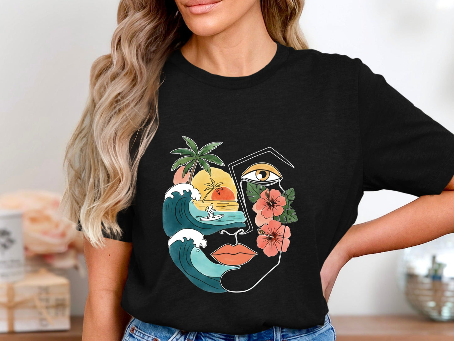 Tropical Muse Artistic Graphic T-Shirt