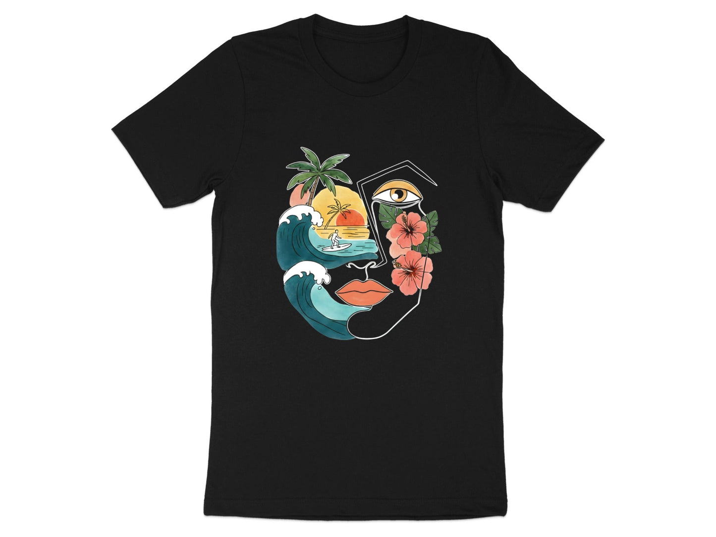 Tropical Muse Artistic Graphic T-Shirt