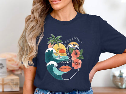 Tropical Muse Artistic Graphic T-Shirt