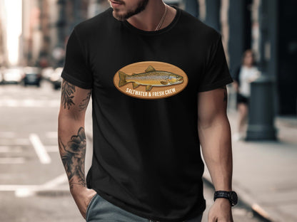 Saltwater & Fresh Crew Brown Trout T-Shirt