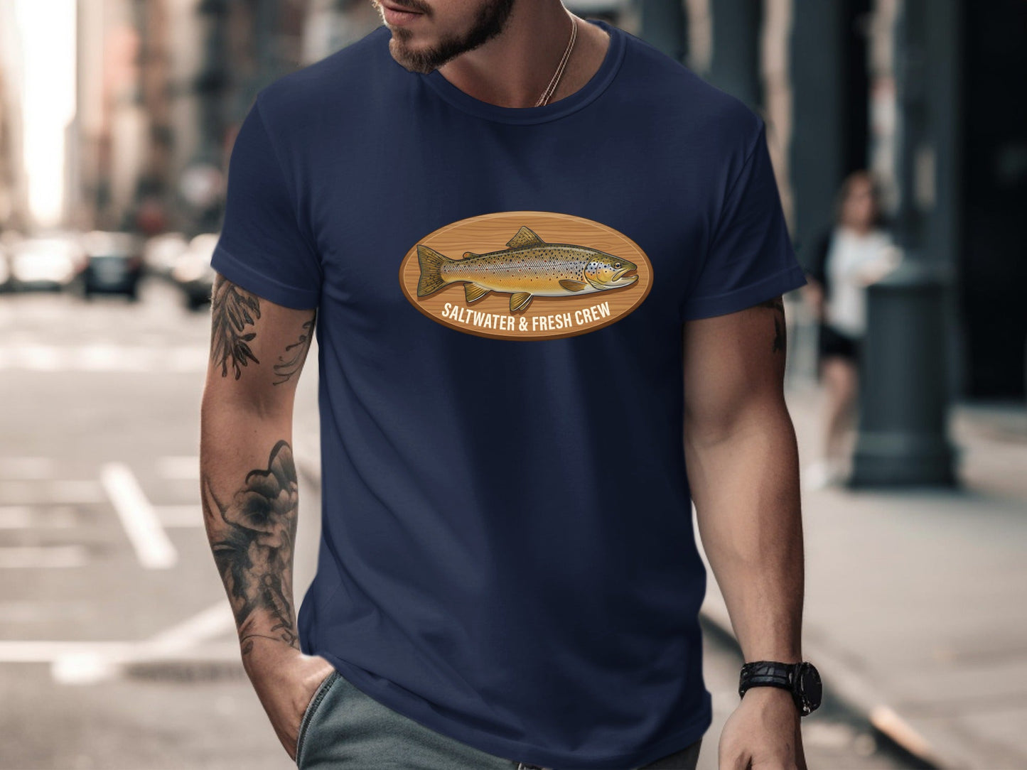 Saltwater & Fresh Crew Brown Trout T-Shirt