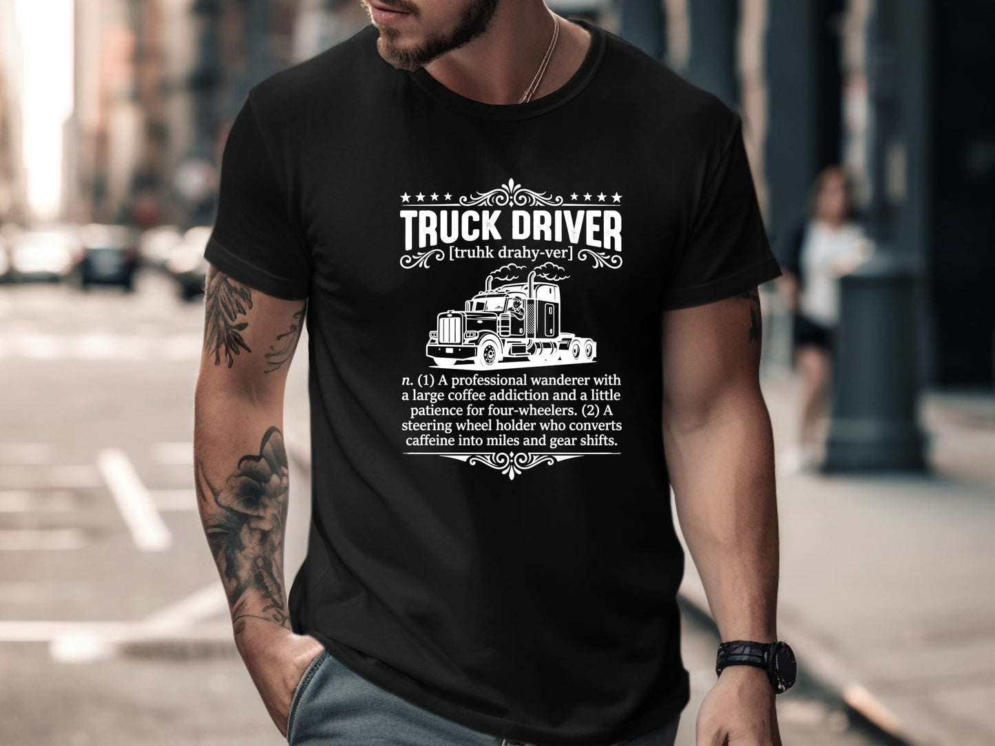 Truck Driver Definition Funny Graphic T-Shirt
