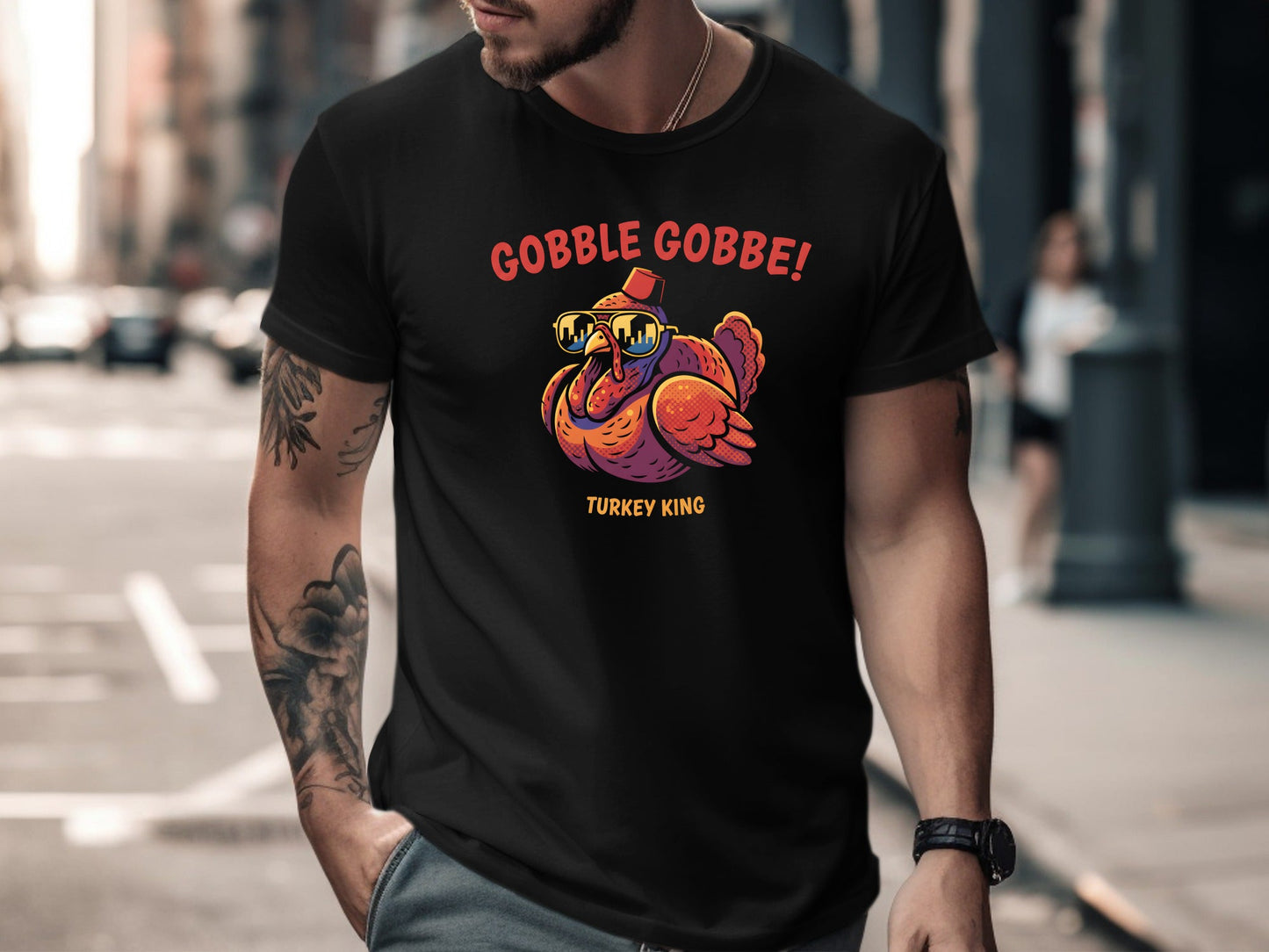 Funny Sitcom Turkey Wearing Fez and Sunglasses Tee