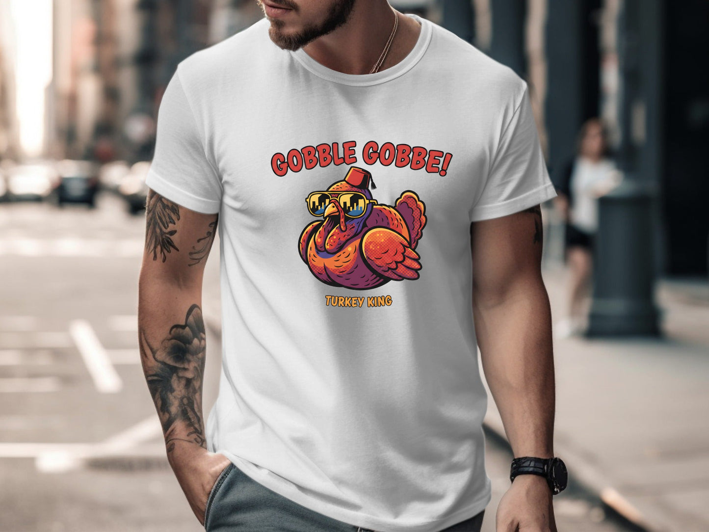 Funny Sitcom Turkey Wearing Fez and Sunglasses Tee