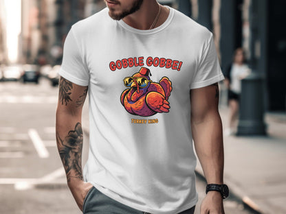 Funny Sitcom Turkey Wearing Fez and Sunglasses Tee