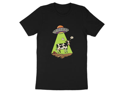 UFO Cow Abduction T-Shirt - Funny Alien Sci-Fi Graphic