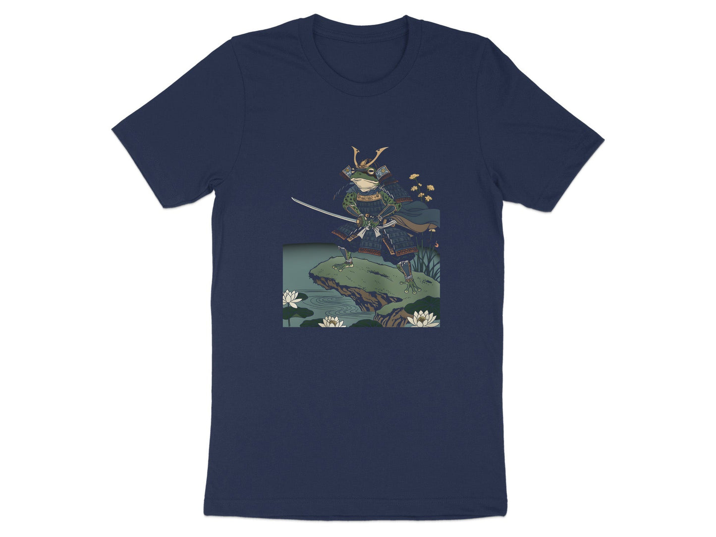 Samurai Toad Pond Lily Warrior T-Shirt