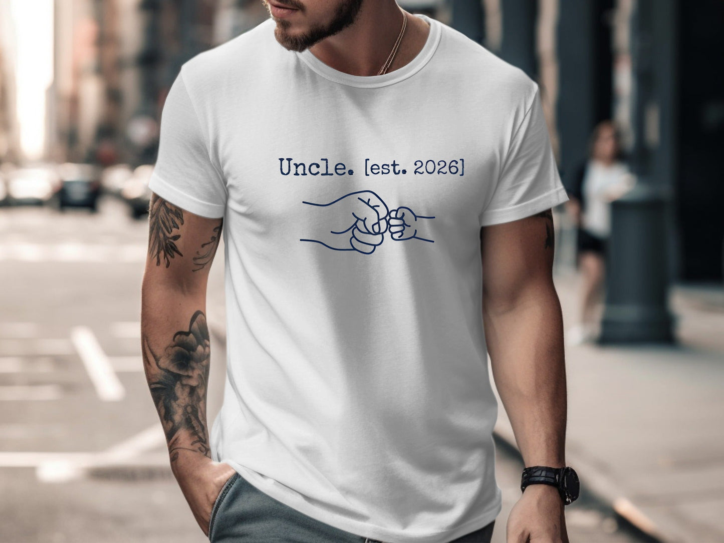 Uncle Est. 2026 Minimalist Graphic Tee - New Uncle Announcement