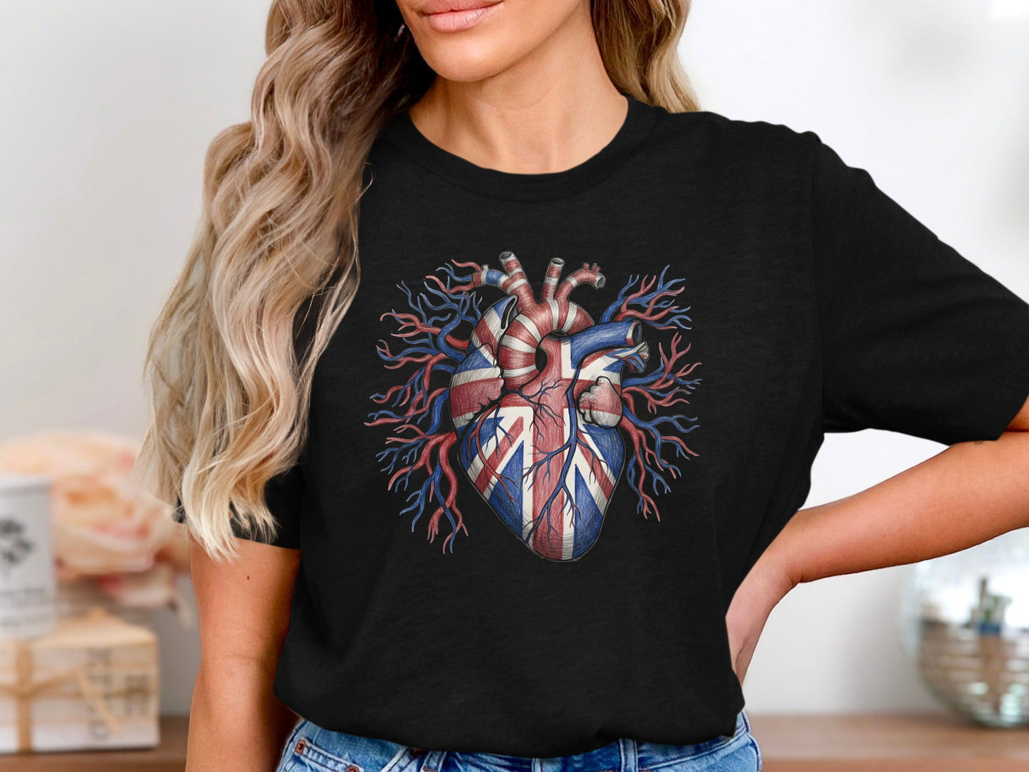 Union Jack Anatomical Heart T-Shirt - British Heart & Soul