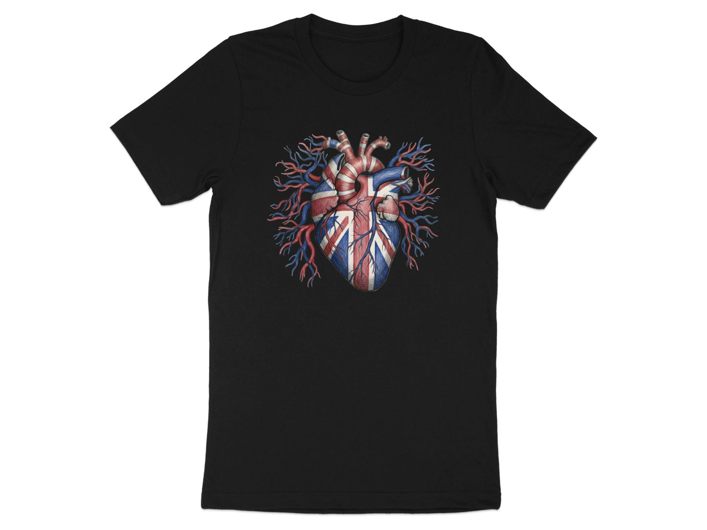 Union Jack Anatomical Heart T-Shirt - British Heart & Soul