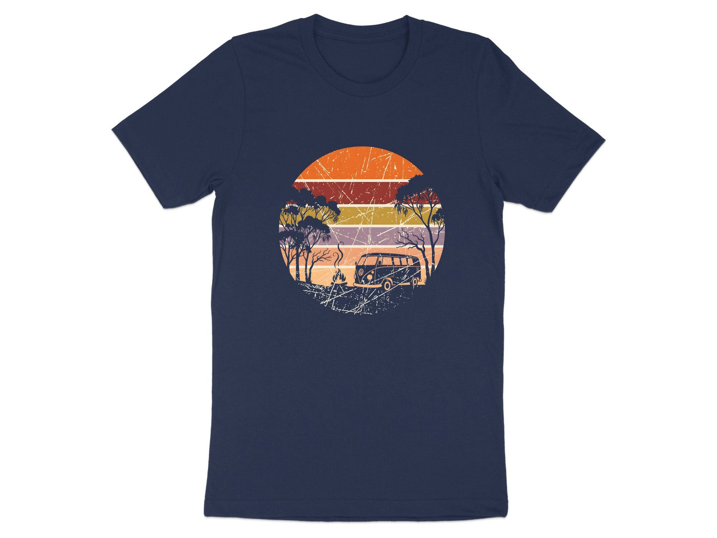 Retro Australian Campervan Sunset Silhouette T-Shirt