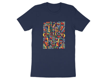Tribal Mosaic Abstract Faces T-Shirt